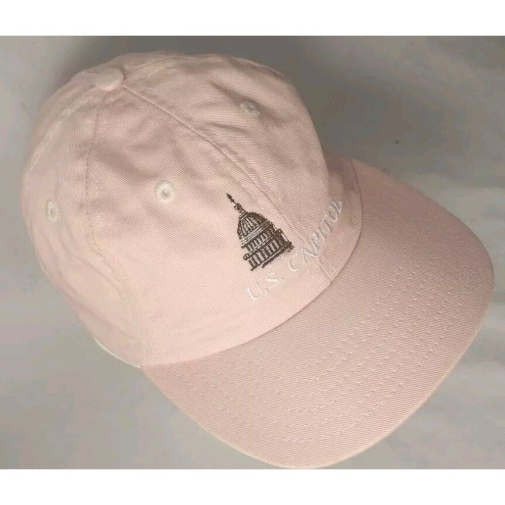 Washington DC United States Capitol Pink Adjustable Strapback Hat/Cap-NICE!